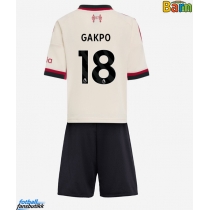 Liverpool Cody Gakpo #18 Bortedraktsett Barn 2025-26 Kortermet (+ Korte bukser)